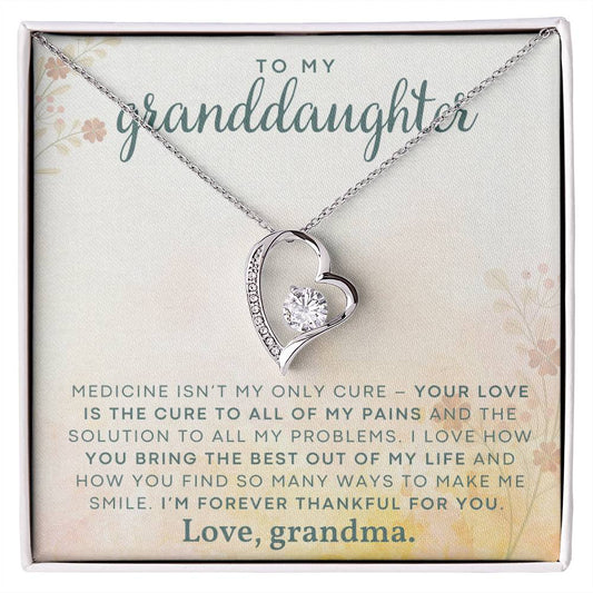 To My Granddaughter Necklace, Christmas Birthday Gift For Granddaughter
