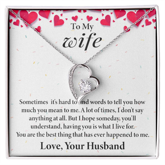 Wife Best Thing Heart Necklace Gift
