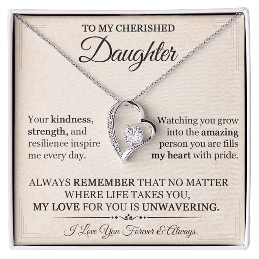 To My Daughter Necklace, Daughter Father Necklace, Daughter Gift From Dad