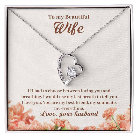 Wife Heart Necklace Gift