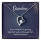 Grandma Guiding Light Heart Necklace Gift