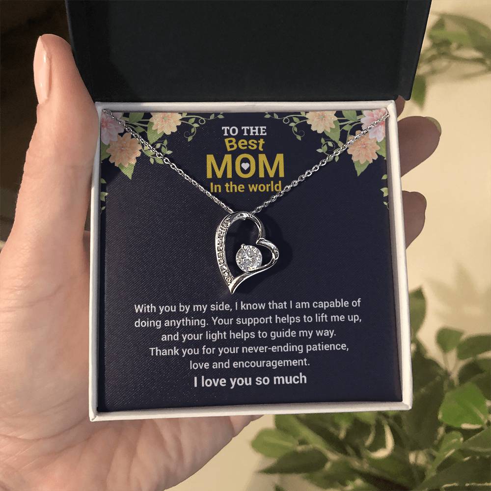 To The Best Mom Heart Necklace Gift
