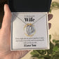 Beautiful Wife Lucky With You By My Side Heart Necklace Gift