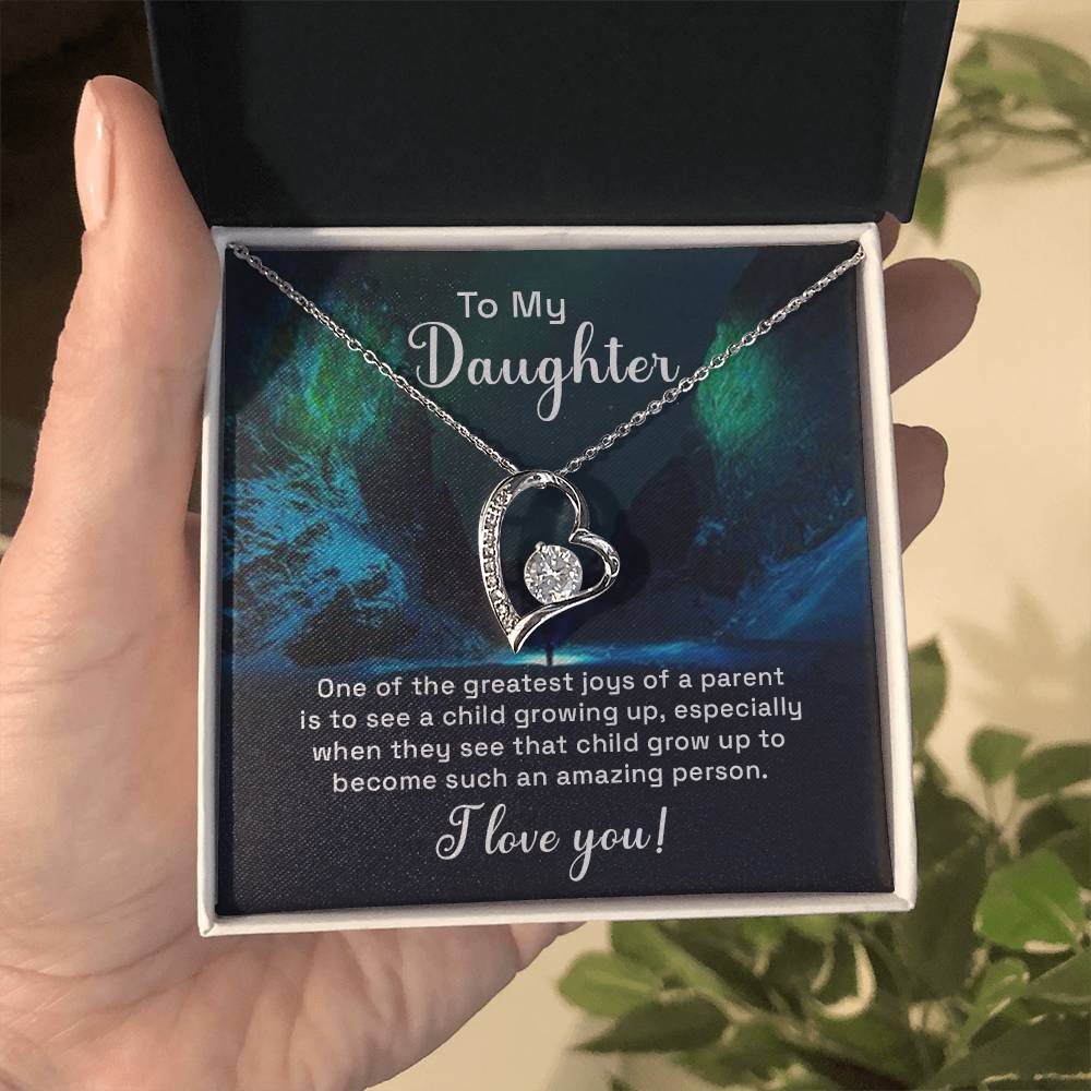 Daughter Greatest Joy Heart Necklace Gift