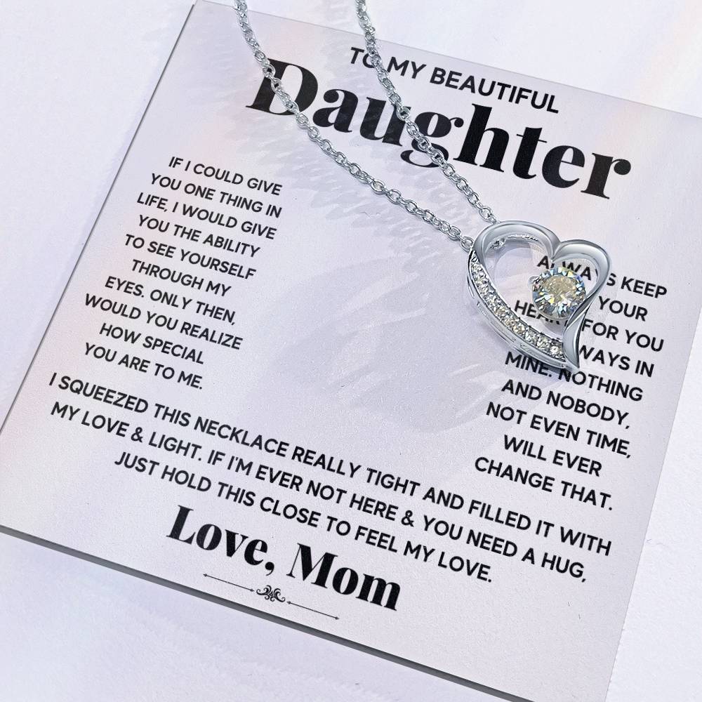 To My Beautiful Daughter Necklace From Mom