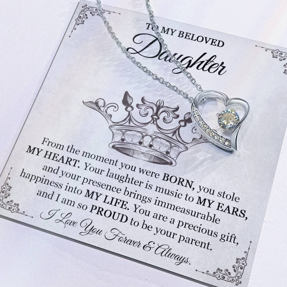 To My Daughter Necklace, Daughter Gift From Dad Mom, Birthday Gifts