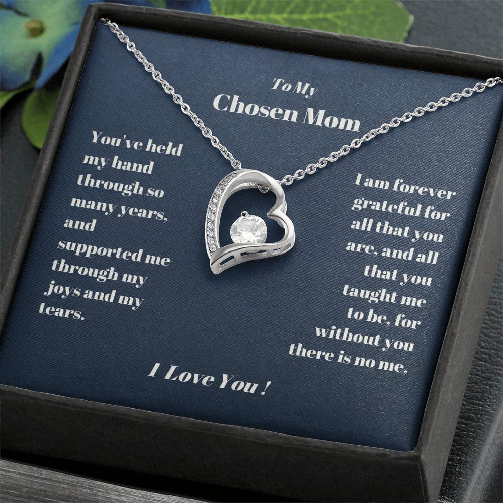Chosen Mom Heart Necklace Gift