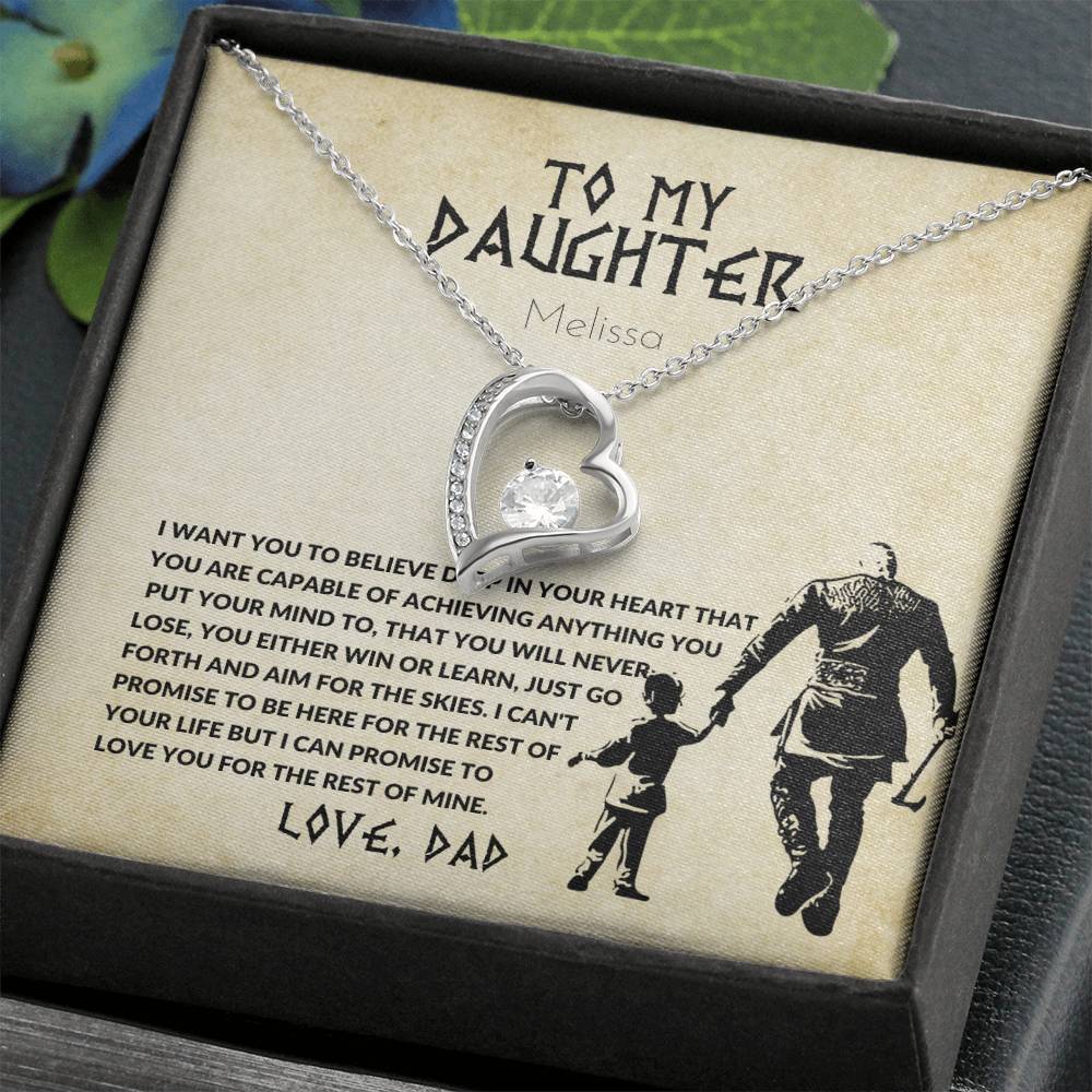 Viking Daughter and Dad Necklace Gift
