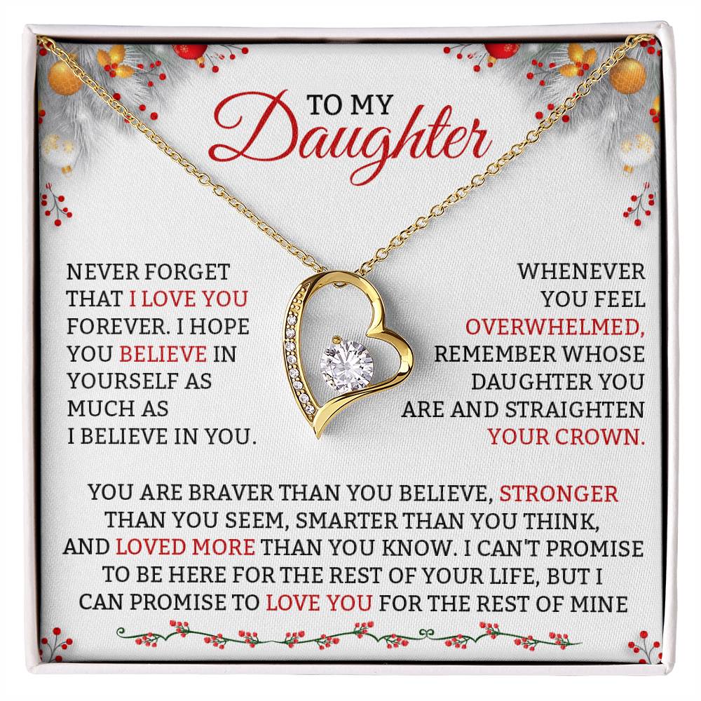 To My Daughter Necklace, Gift for Daughter from Dad, Daughter Christmas Gifts