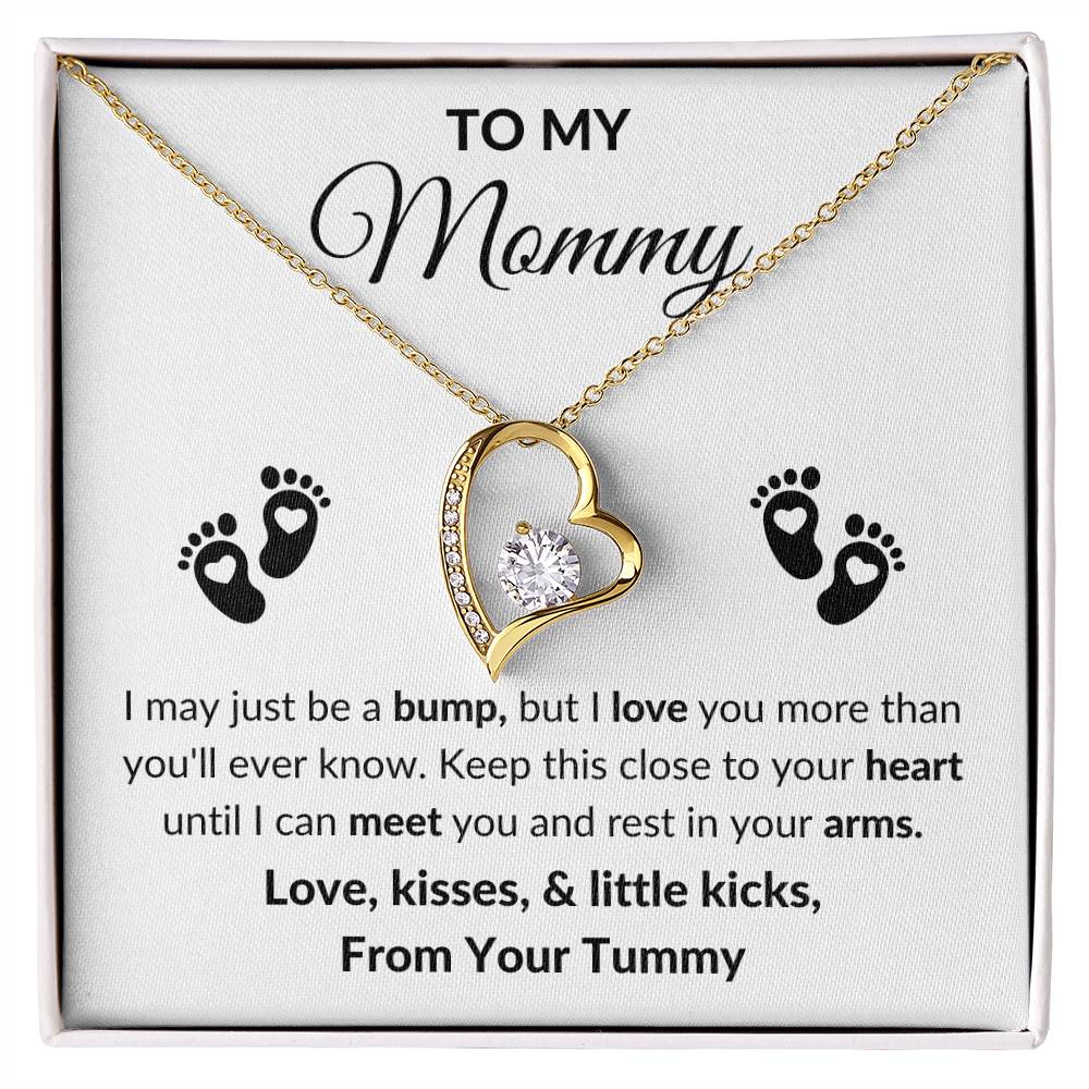 Mommy to Be From Tummy Heart Necklace Gift