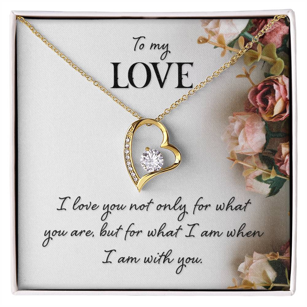 To My Love Floral Heart Necklace Gift