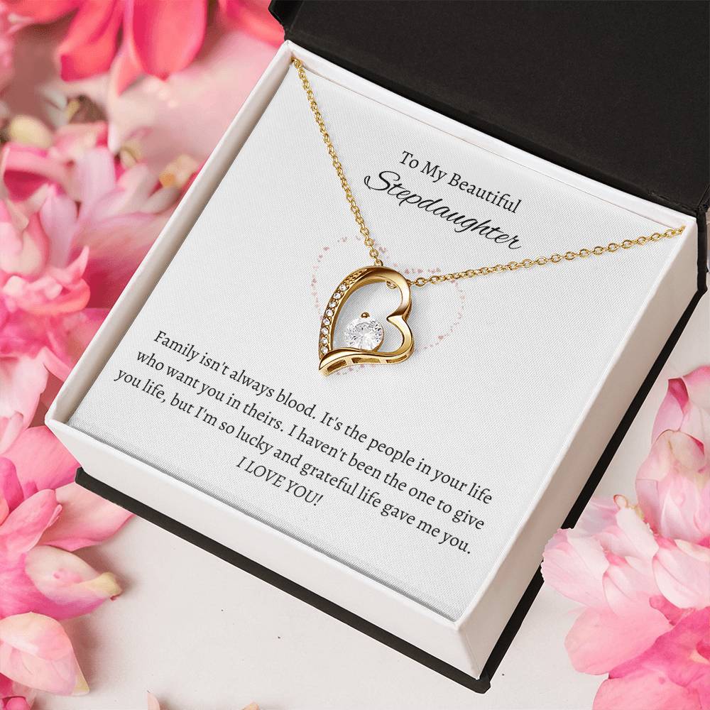 Beautiful Stepdaughter Heart Necklace Gift