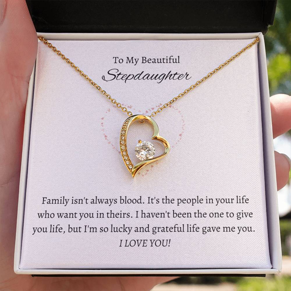 Beautiful Stepdaughter Heart Necklace Gift