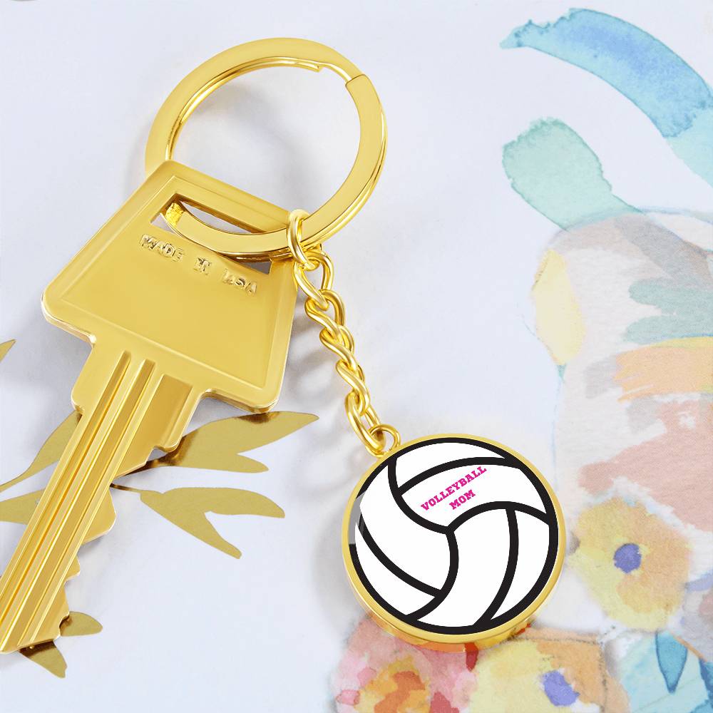 Personalized VolleyBall Mom or Player Name Number Keychain