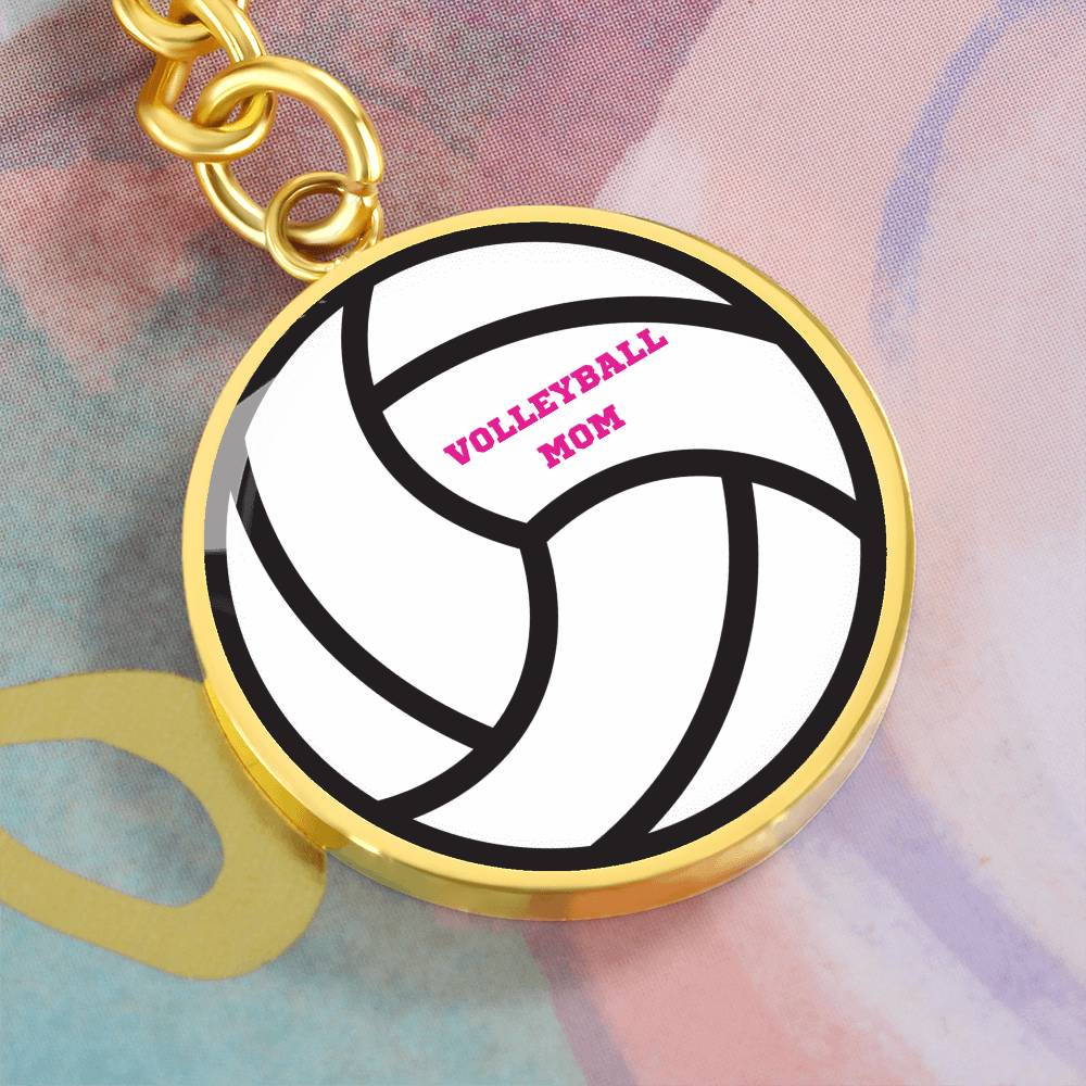 Personalized VolleyBall Mom or Player Name Number Keychain