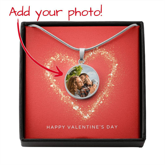 Valentine's Day Photo Necklace Gift For Girlfriend/Soulmate/Wife