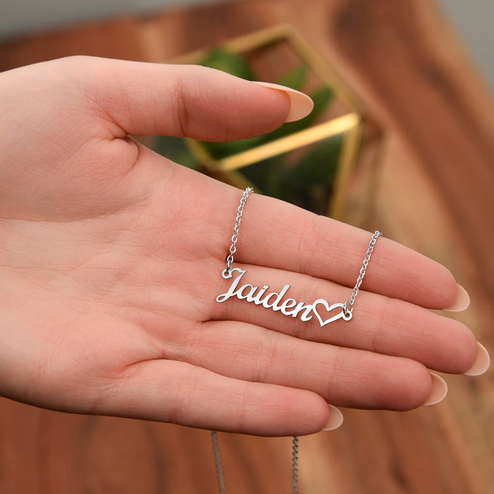Personalized Ballerina Name Necklace with Heart - Dance Gift-FashionFinds4U