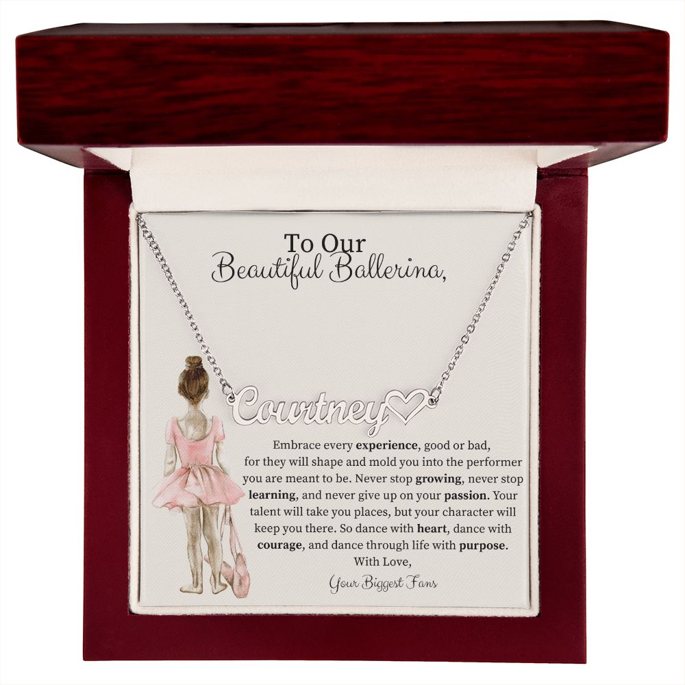 Beautiful Ballerina Personalized Name Necklace Dance Gift-FashionFinds4U
