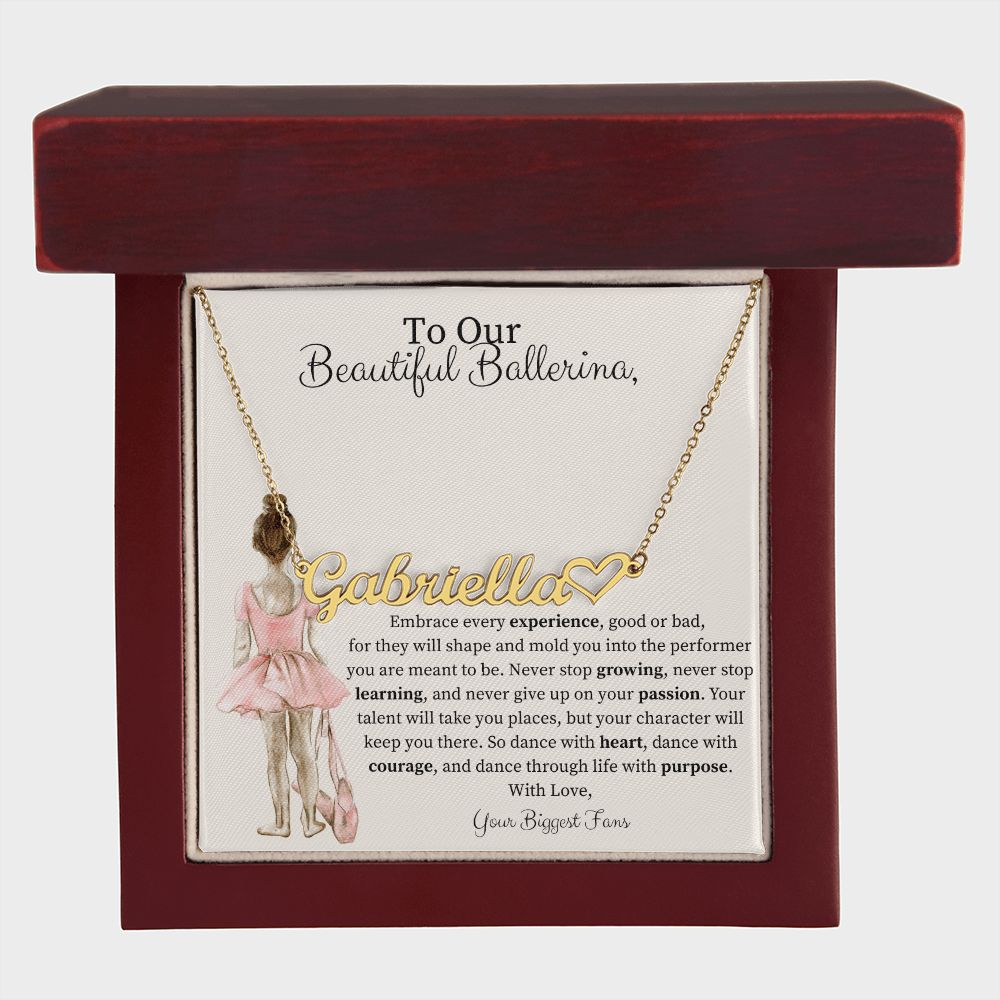 Beautiful Ballerina Personalized Name Necklace Dance Gift-FashionFinds4U