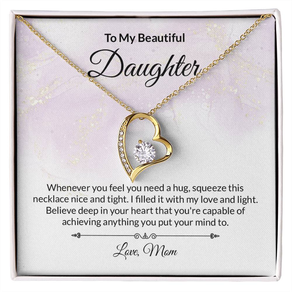 Beautiful Daughter Believe Heart Pendant Necklace-FashionFinds4U