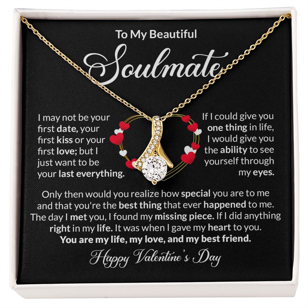 Beautiful Soulmate Happy Valentine's Day Alluring Beauty Necklace-FashionFinds4U