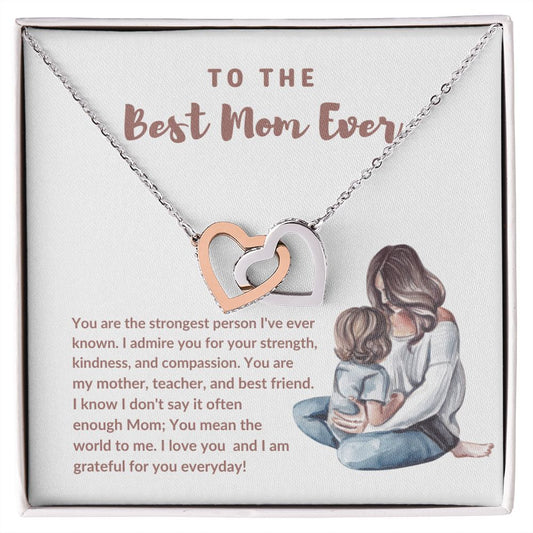 Best Mom Ever Interlocking Heart Necklace-FashionFinds4U