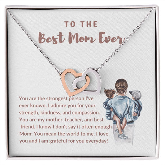Best Mom Ever Interlocking Hearts Necklace-FashionFinds4U