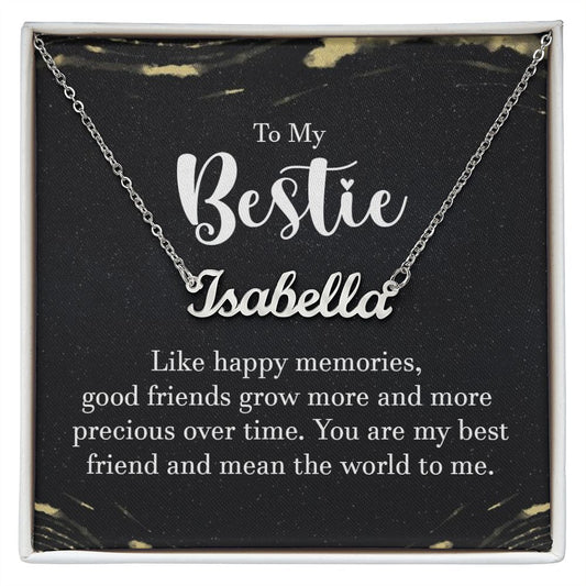 To My Bestie -  Personalized Name Necklace-FashionFinds4U