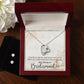Bridesmaid Proposal Necklace - Bridal Jewelry - Heart Pendant Earring Set-FashionFinds4U