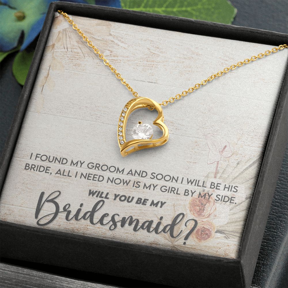 Bridesmaid Proposal Necklace - Bridal Jewelry - Heart Pendant Gift-FashionFinds4U