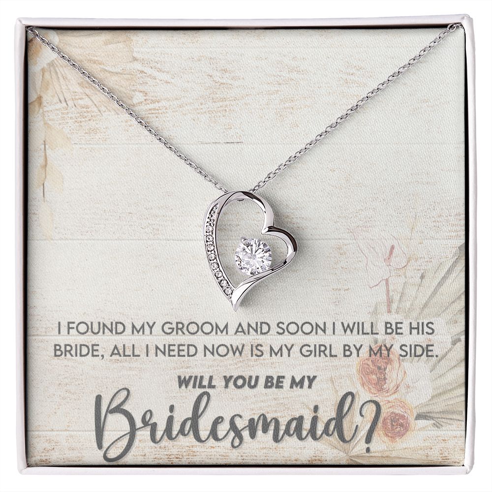 Bridesmaid Proposal Necklace - Bridal Jewelry - Heart Pendant Gift-FashionFinds4U