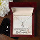 Bridesmaid Proposal Necklace - Bridal Jewelry - Ribbon Pendant Earring Set-FashionFinds4U