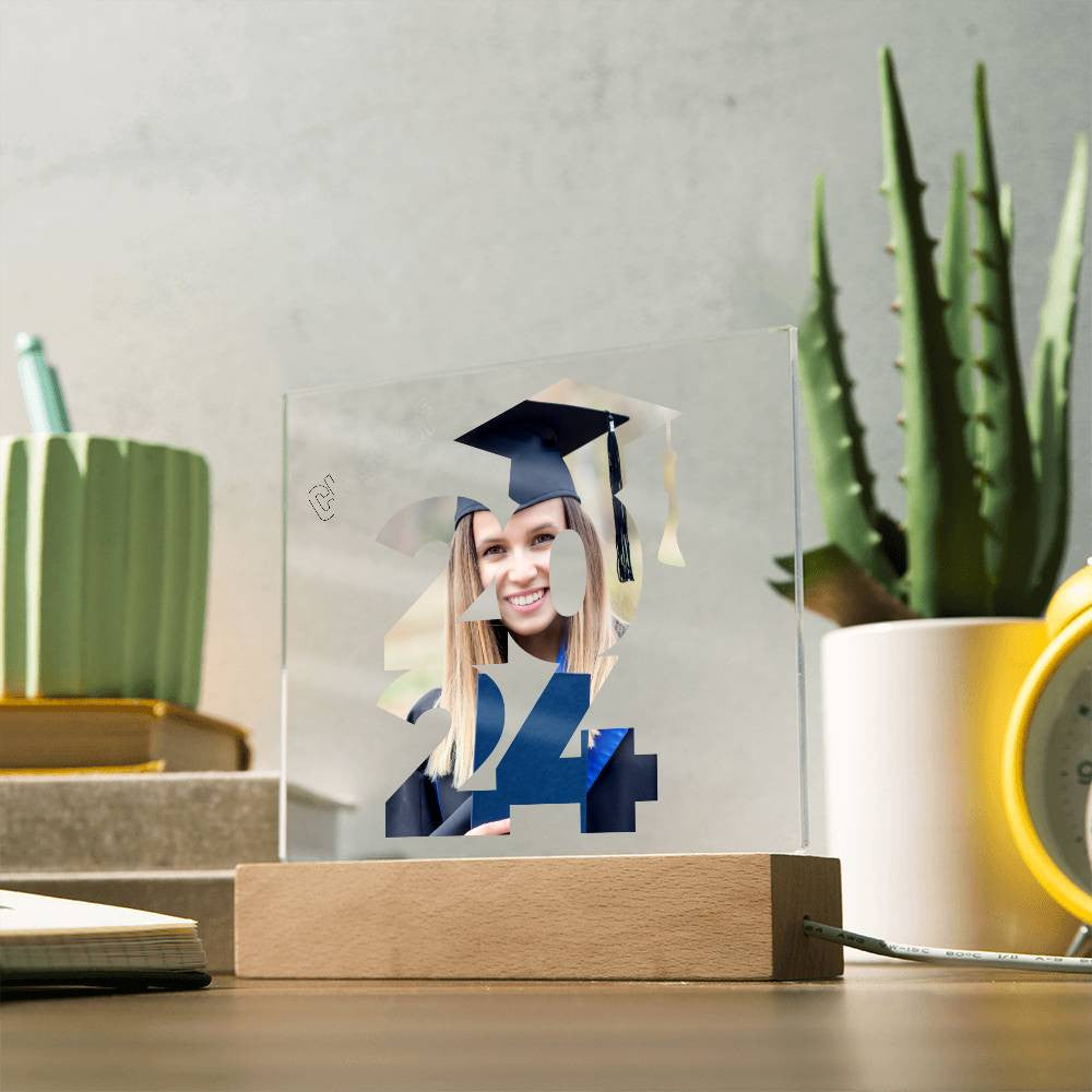Class of 2024 Personalized Graduation Photo Acrylic Sign