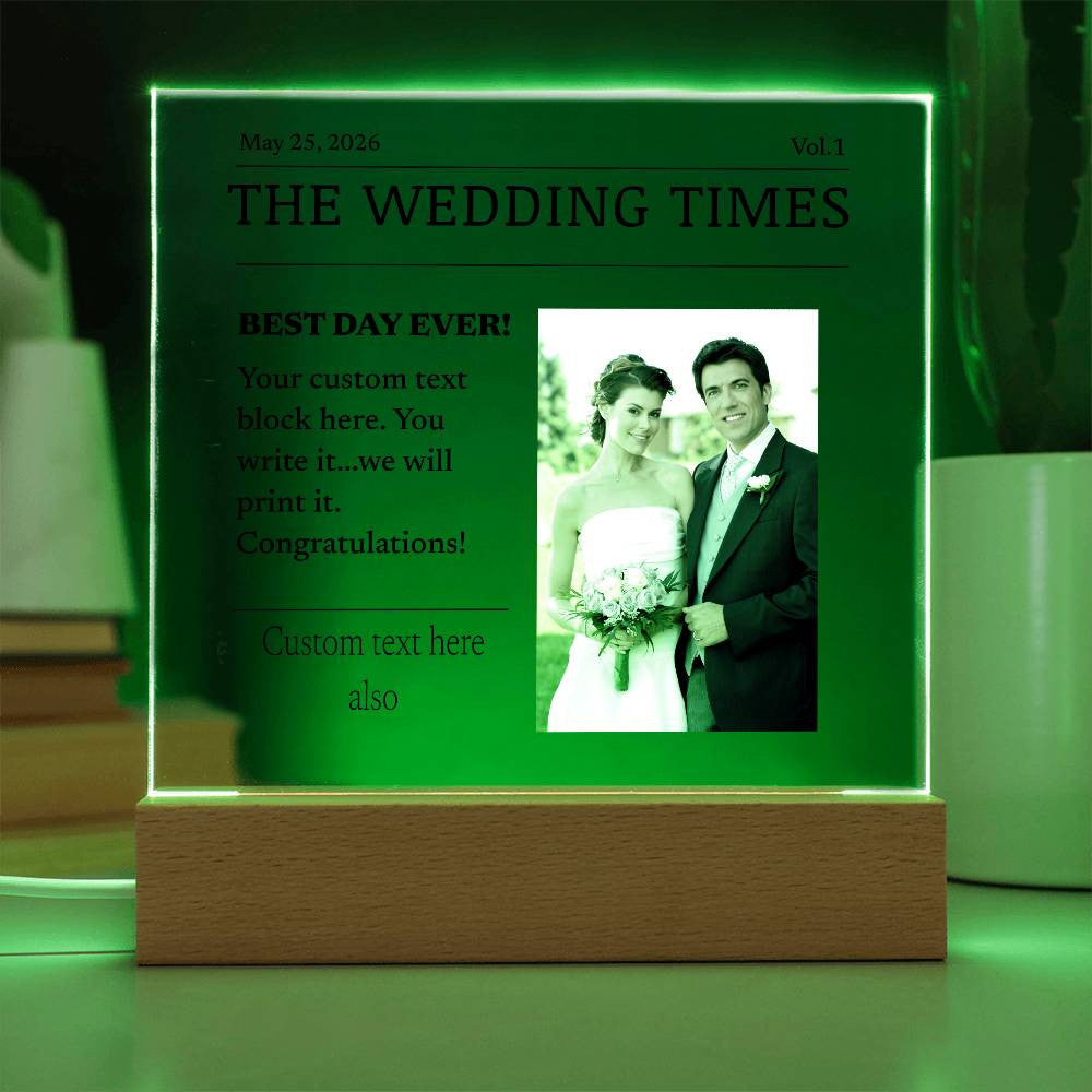 Custom Wedding Plaque for Newlyweds Reception