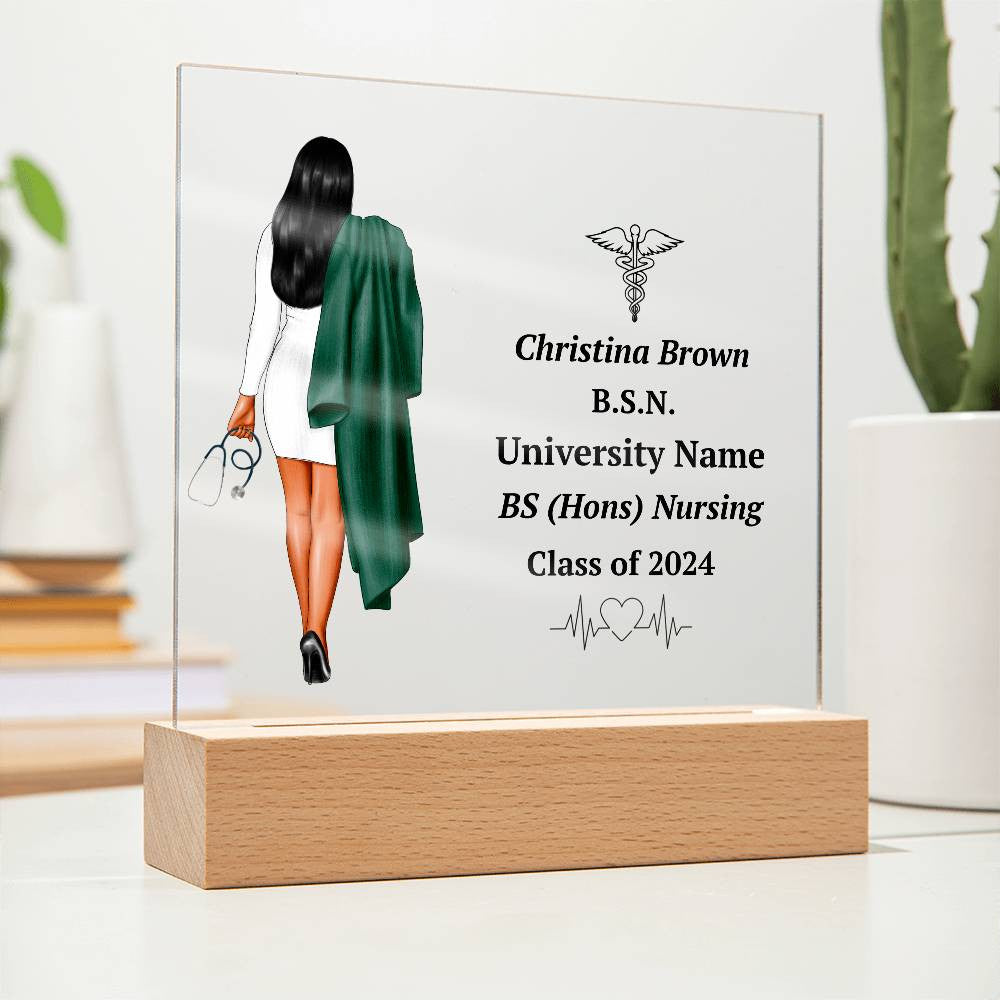 Personalized Nursing Graduation Gift Plaque