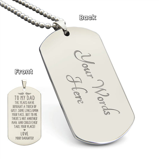 The years have brought dad dog egv Engraved Dog Tag Necklace-FashionFinds4U