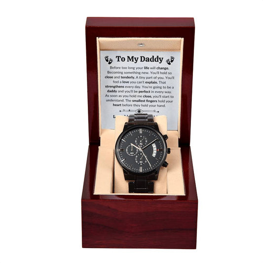 Daddy Father to Be Black Chronograph Watch-FashionFinds4U