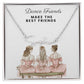 Dance Friends Make The Best Friends Signature Name Necklace-FashionFinds4U