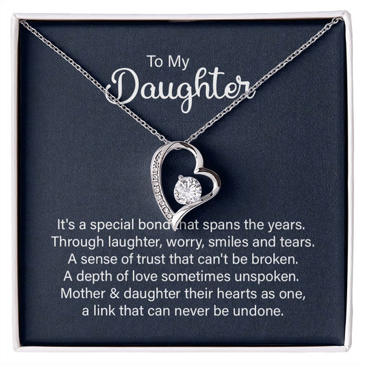 Daughter A Special Bond Heart Necklace Gift-FashionFinds4U
