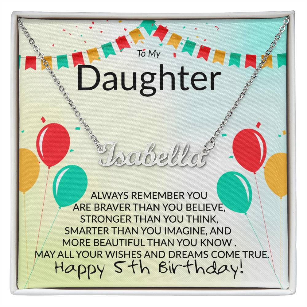 Daughter Birthday Personalized Name Necklace-FashionFinds4U