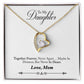 Daughter Distance Forever Love Heart Necklace-FashionFinds4U