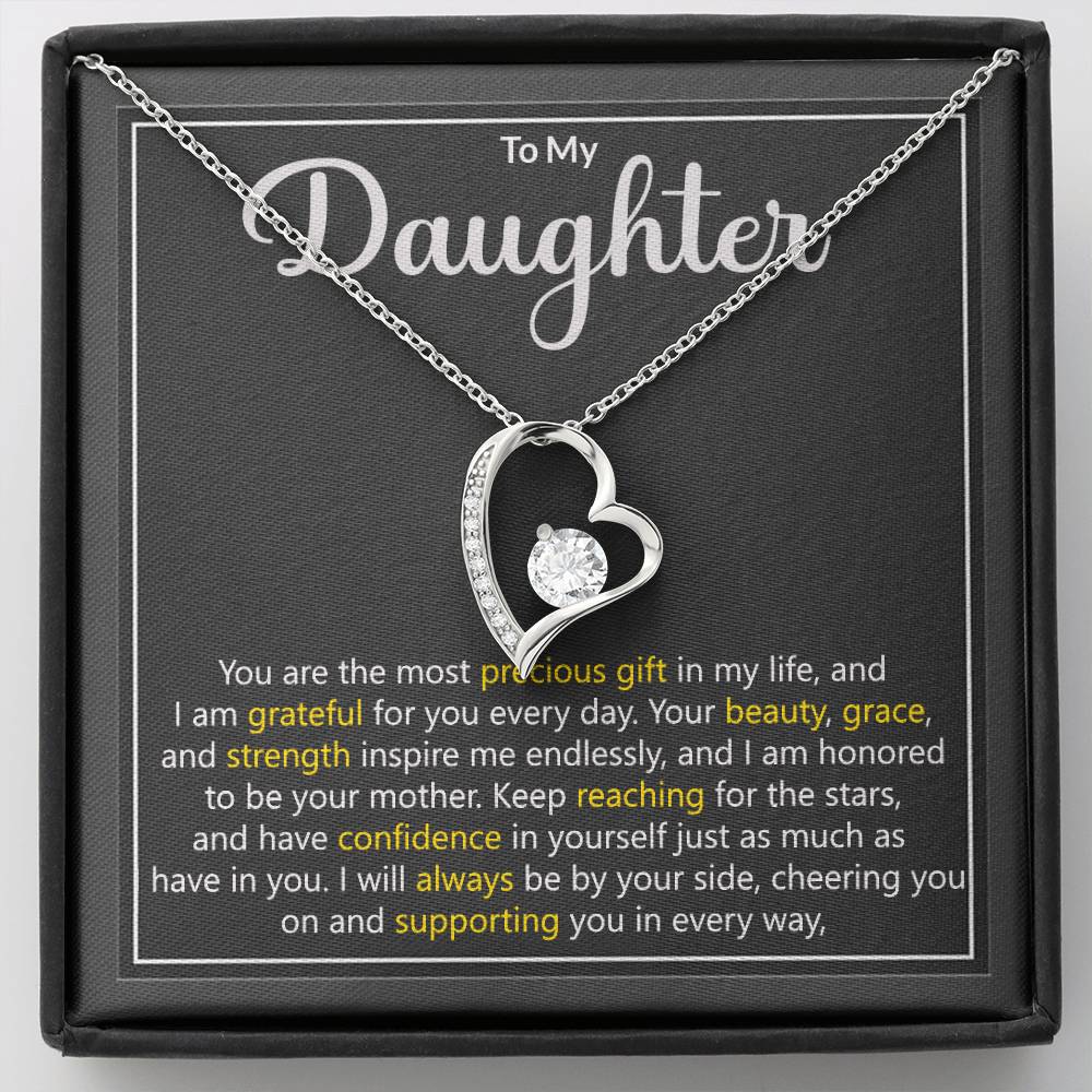 Daughter - Precious Gift - Heart Necklace-FashionFinds4U