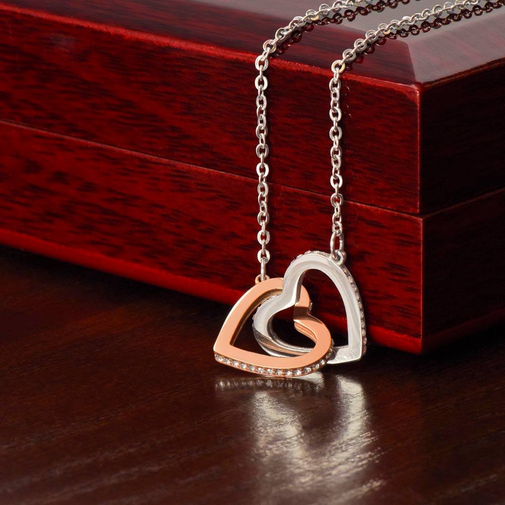 Daughter Precious Gift Interlocking Hearts Necklace Gift-FashionFinds4U