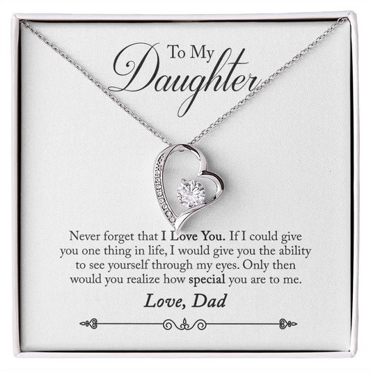 Daughter - Through My Eyes Forever Love Necklace-FashionFinds4U