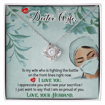Doctor Wife - Front Line Worker - Love Knot Necklace-FashionFinds4U