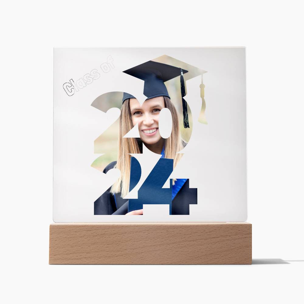 Class of 2024 Personalized Graduation Photo Acrylic Sign