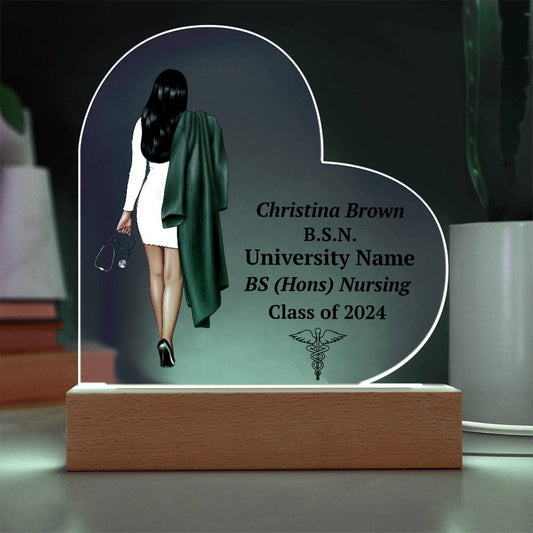 Personalized Nursing Graduation LED Plaque Gift