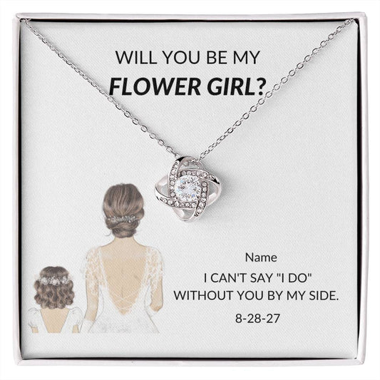 Flower Girl Necklace Bridal Jewelry Proposal Card Gift-FashionFinds4U