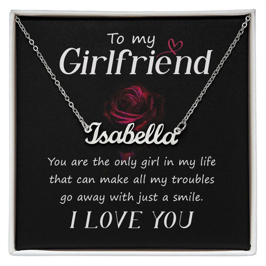 Girlfriend - I Love You -Personalized Name Necklace-FashionFinds4U
