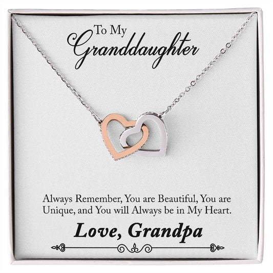 Granddaughter - Always In My Heart Interlocking Necklace-FashionFinds4U